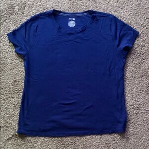 St. John's Bay Women's Blue Short Sleeve Tee